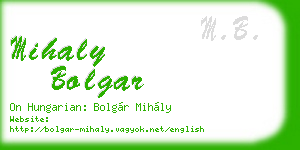 mihaly bolgar business card