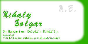 mihaly bolgar business card